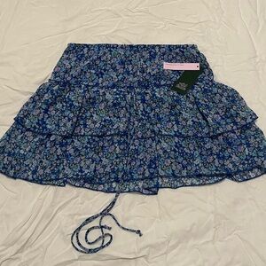 Blue Floral Skirt